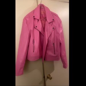 Faux leather biker jacket
